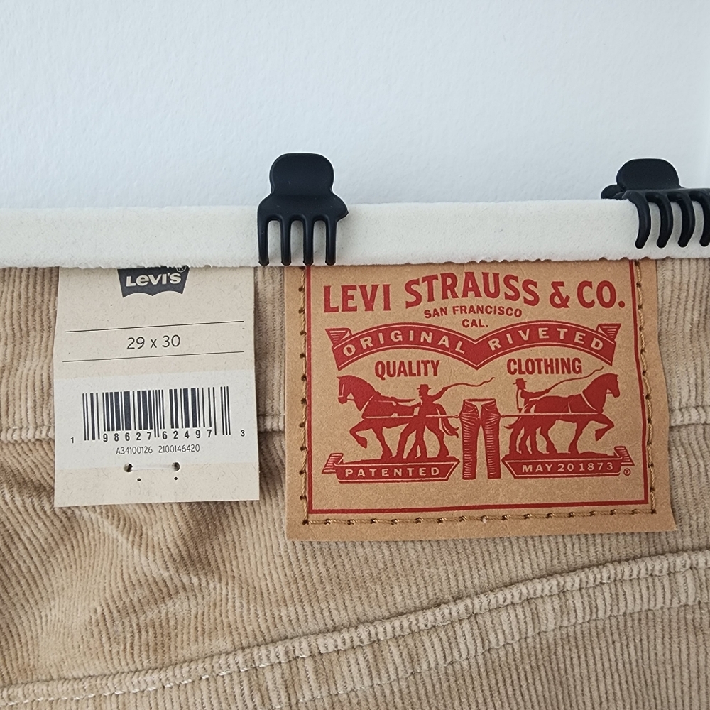 Levi’s 726 High Rise Flare Corduroy Pants Travertine Tan NWT 29x30 - Picture 9 of 9